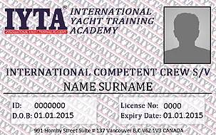 Competent Crew IYTA certificate sample