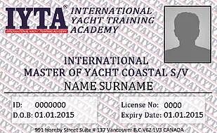 Yachtmaster Coastal IYTA certificate sample