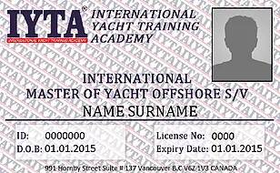 Yachtmaster Offshore IYTA certificate sample